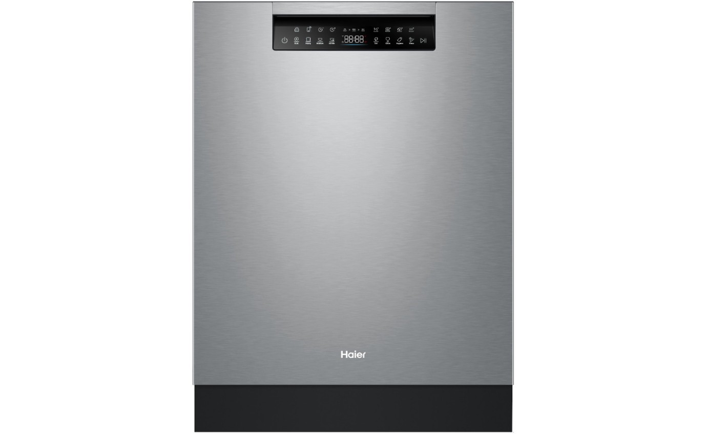 Haier 60cm Built-under Dishwasher with Steam Sanitise (Satina) HDW15U3S1