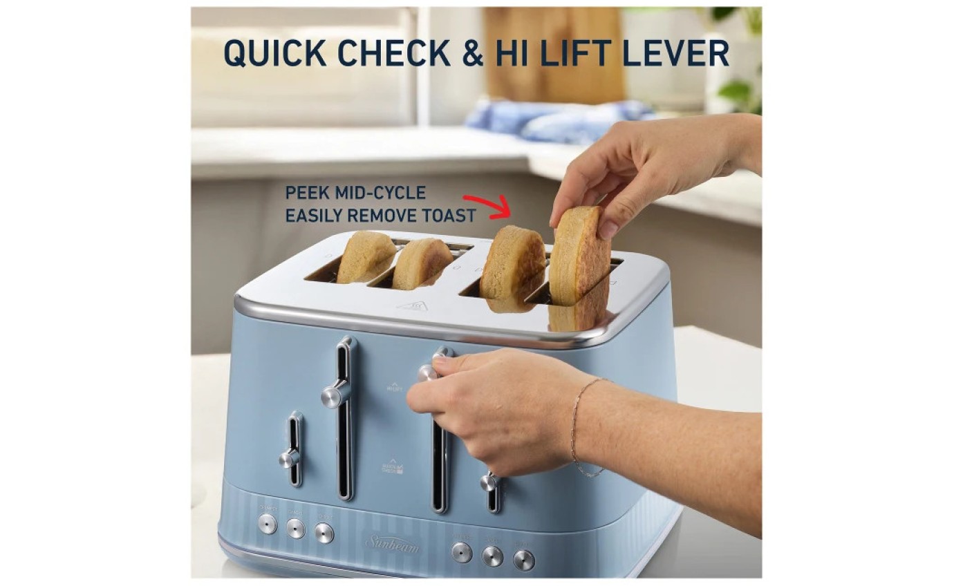 Sunbeam French Riviera Collection 4 Slice Toaster (Morning Haze) TAM8104BL