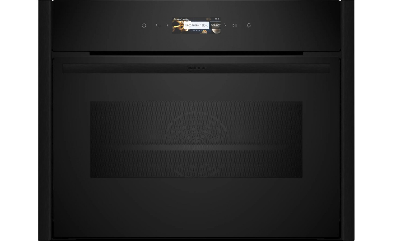 Neff 45cm N 70 Built-in Compact Oven with Microwave Function (Deep Black) C29MR21Y0BDB