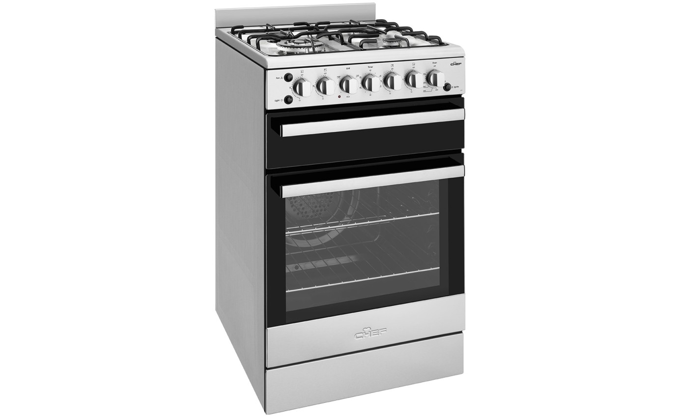 Chef 54cm Freestanding Gas Cooker CFG517SCH