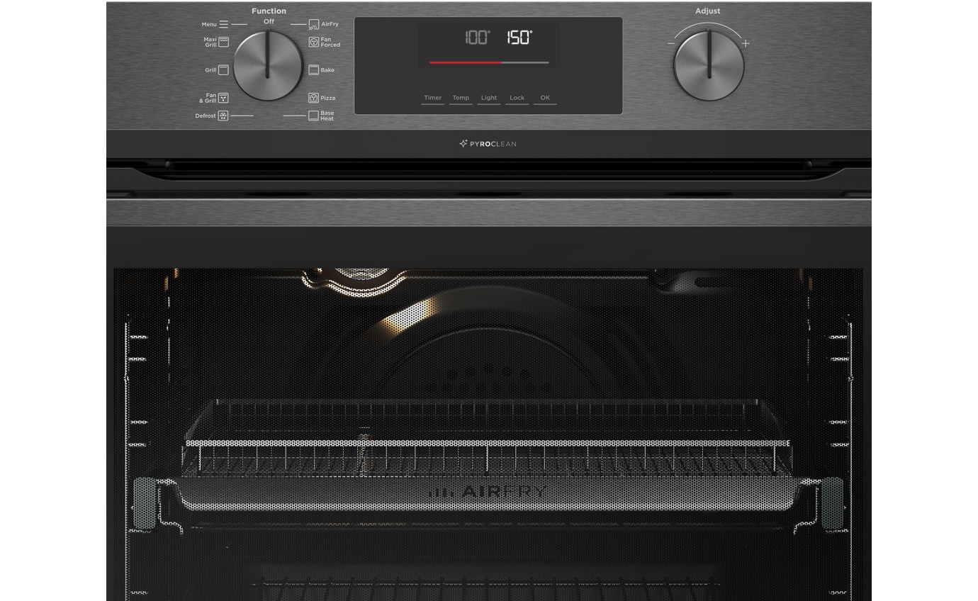 Westinghouse 60cm Multifunction PyroClean Oven with AirFry (Dark Stainless Steel) WVEP6716DD