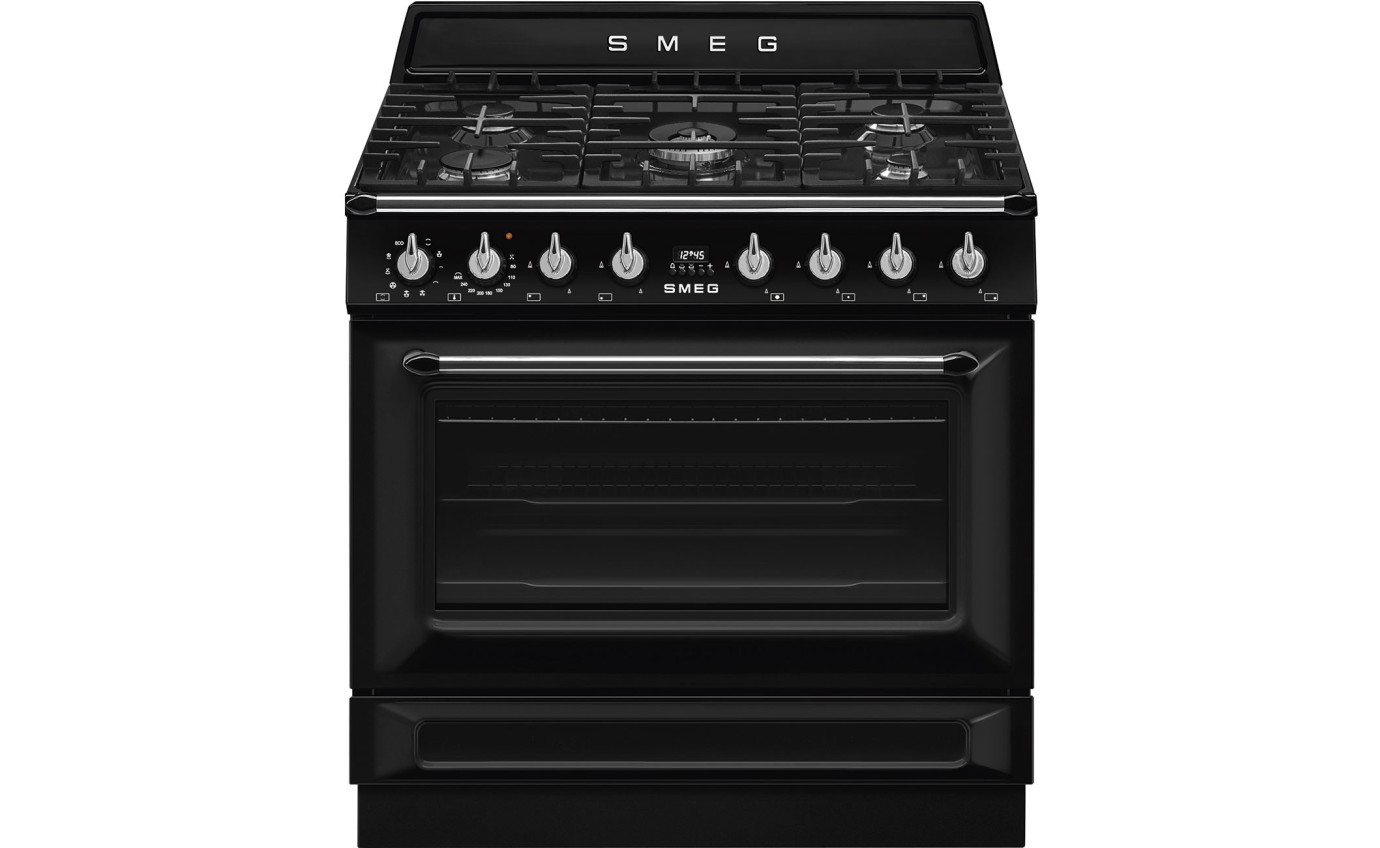 Smeg 90cm Victoria Dual Fuel Cooker TRA90GMBL