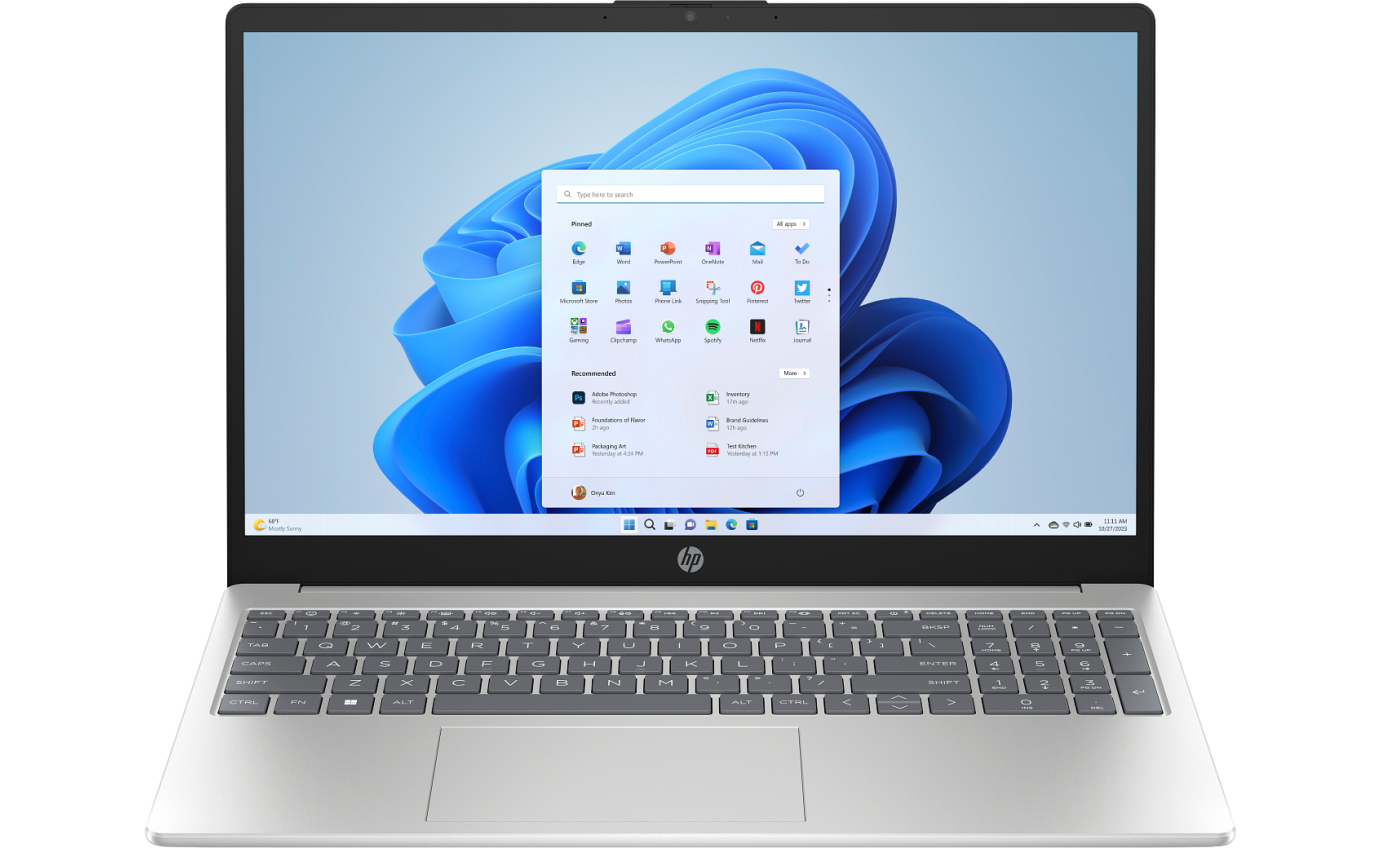 HP 15.6 inch Laptop AI Intel Core Ultra 7 255U 16GB RAM 512GB W11H BQ4E0PA