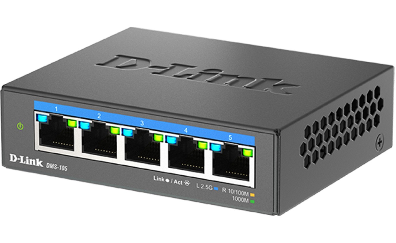 D-Link 5-Port Multi-Gigabit Desktop Switch (Metal Housing) DMS105