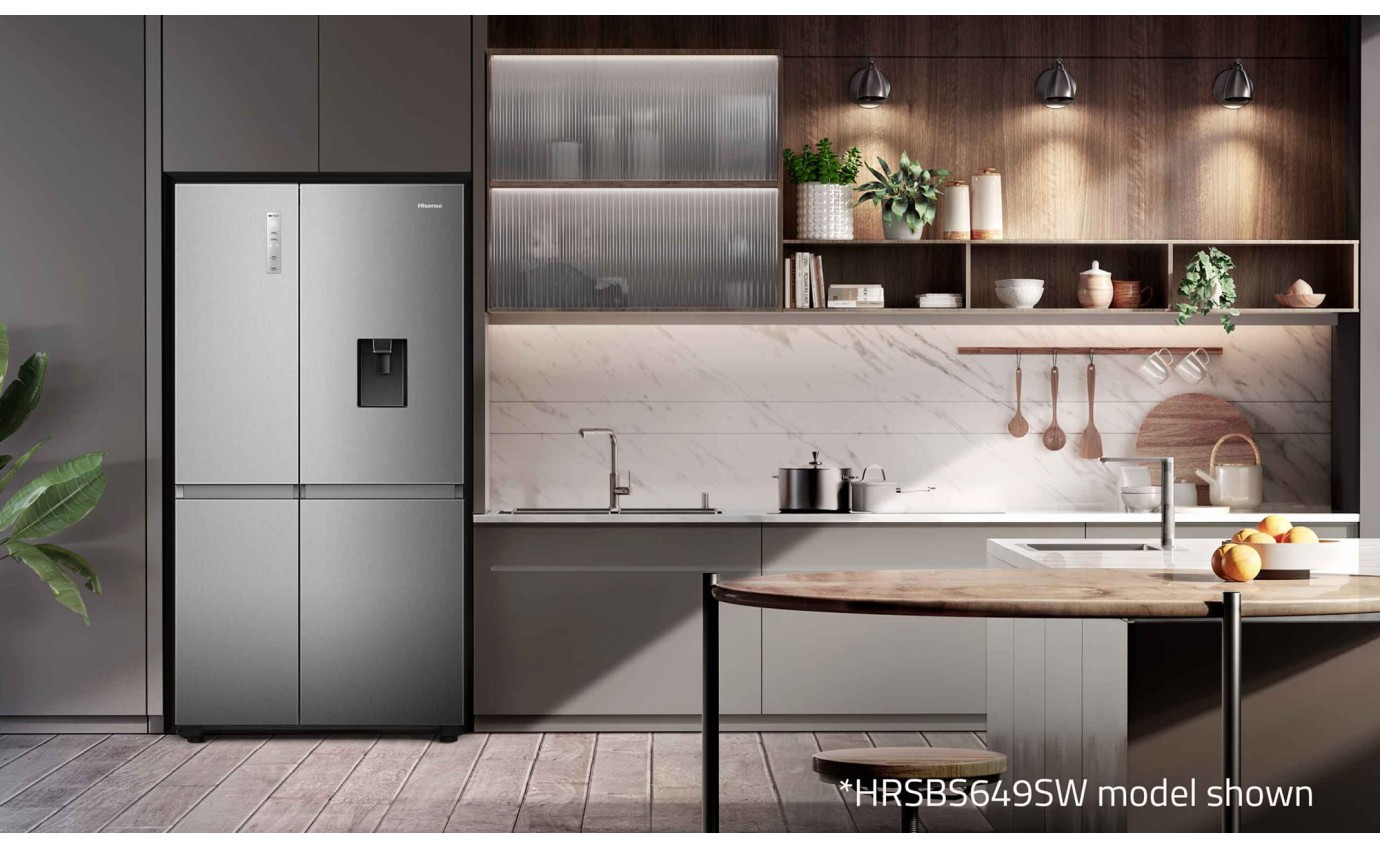 Hisense 649L Side-by-Side Fridge (Silver) HRSBS649SW