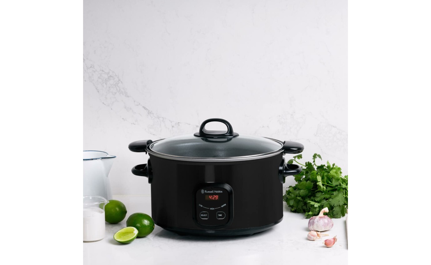 Russell Hobbs Searing Slow Cooker 6L (Matte Black) RHSC650BLK