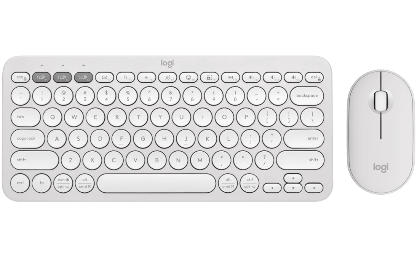 Logitech Pebble 2 Combo Keyboard and Mouse (Tonal White) 920012188