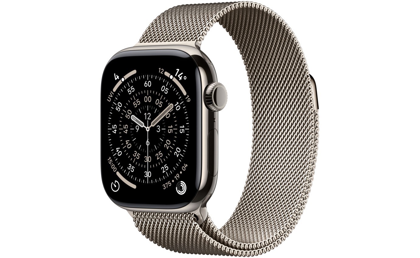 Apple Watch Series 11 GPS + Cellular 42mm Natural Titanium Case with Natural Milanese Loop MF8P4XA