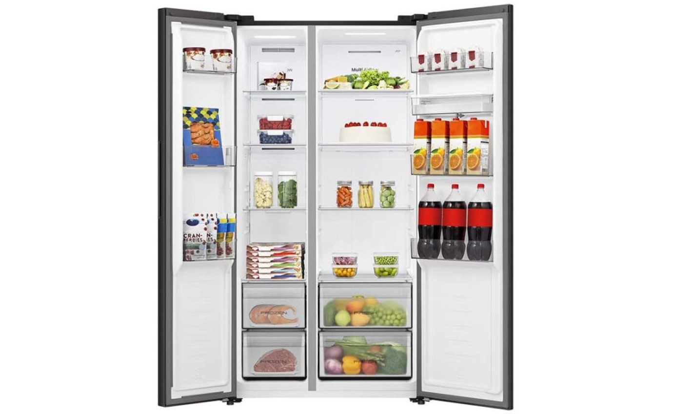 Hisense 541L PureFlat Side by Side Fridge (Black) HRSBS540BW