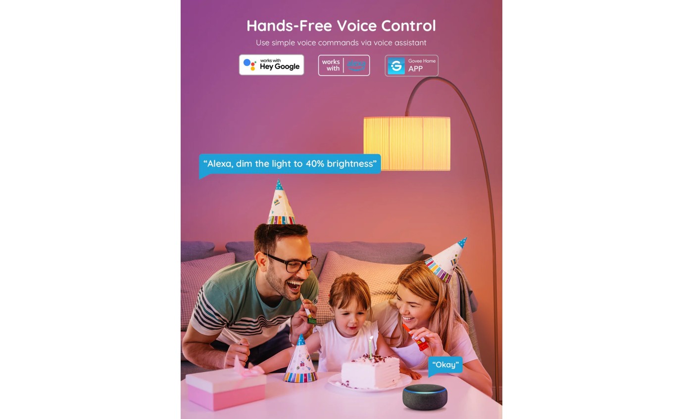 Govee Wi-Fi & Bluetooth Smart Light Bulb E27 (Matter Compatible) H6004E01