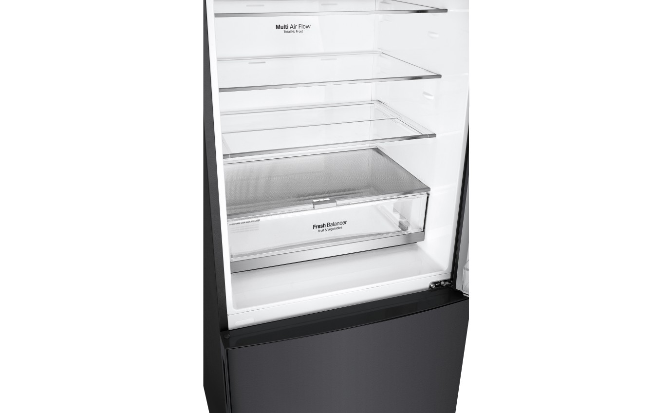 LG 420L Bottom Mount Fridge (Matte Black) GBW455MBL
