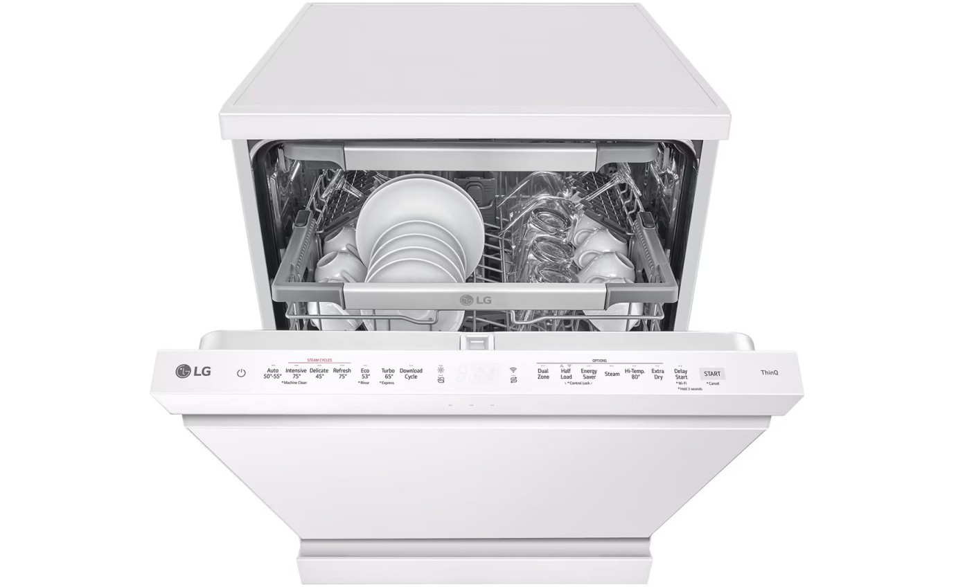 LG 60cm QuadWash&reg; Freestanding Dishwasher (Essence Matte White) XD3A25MW
