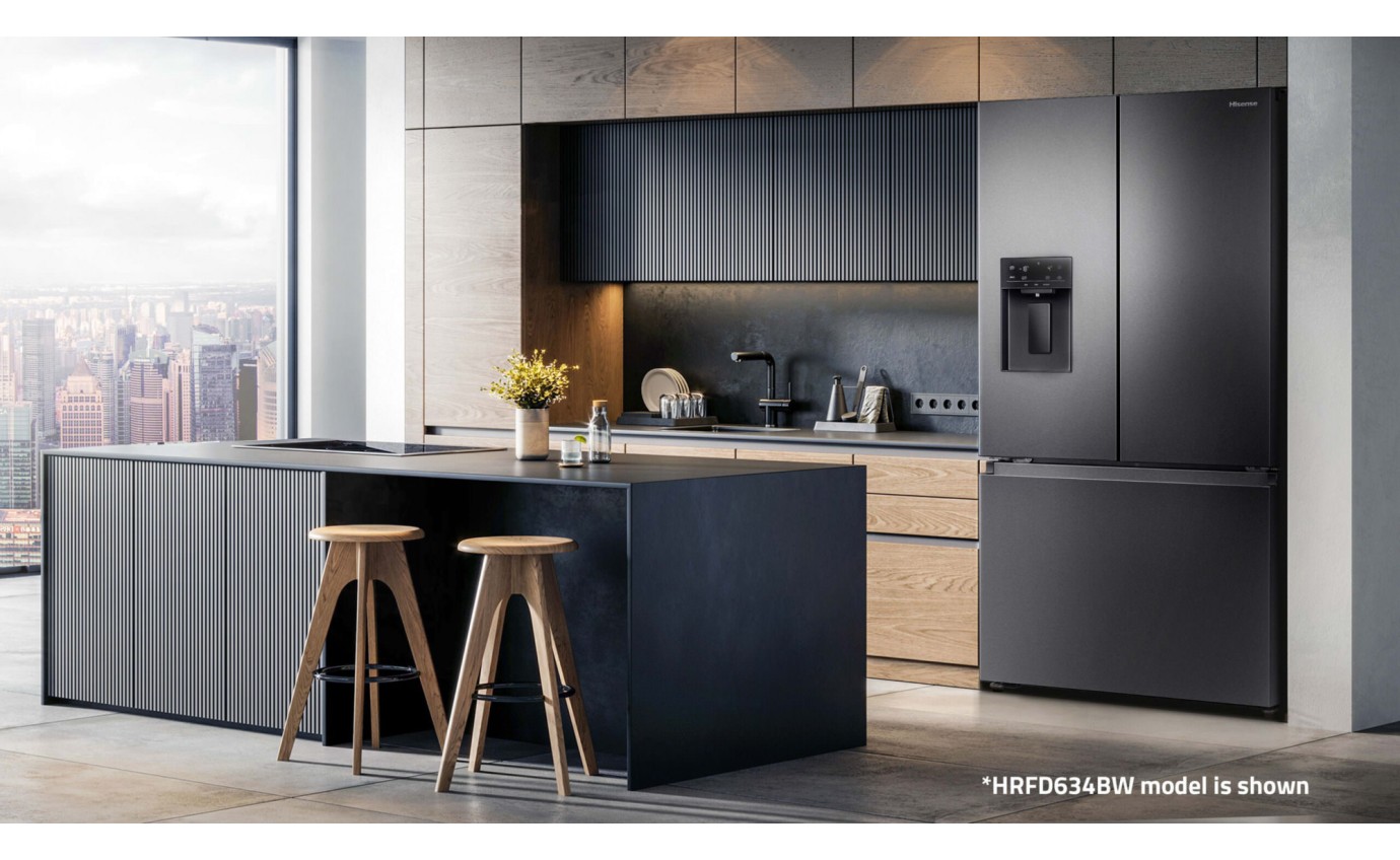 Hisense 634L French Door Fridge (Dark Steel) HRFD634BW