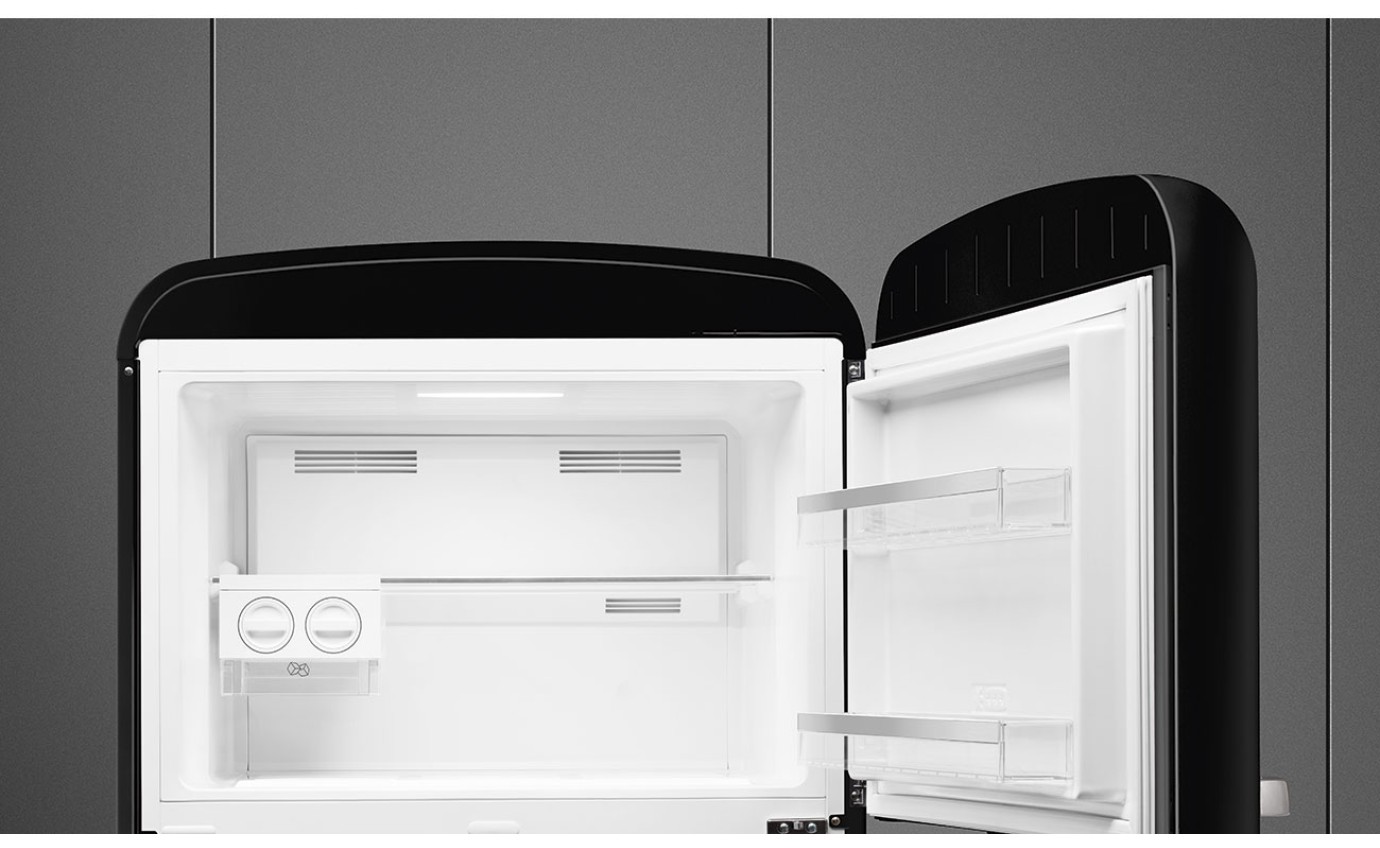 Smeg 524L 50s Style Retro Top Mount Fridge (Black) FAB50RBL5AU