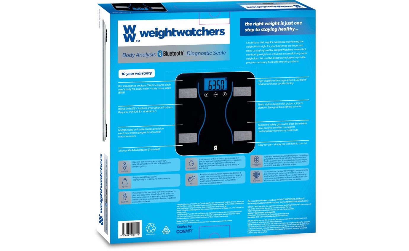 WeightWatchers Body Analysis Diagnostic Bathroom Scales WW310A
