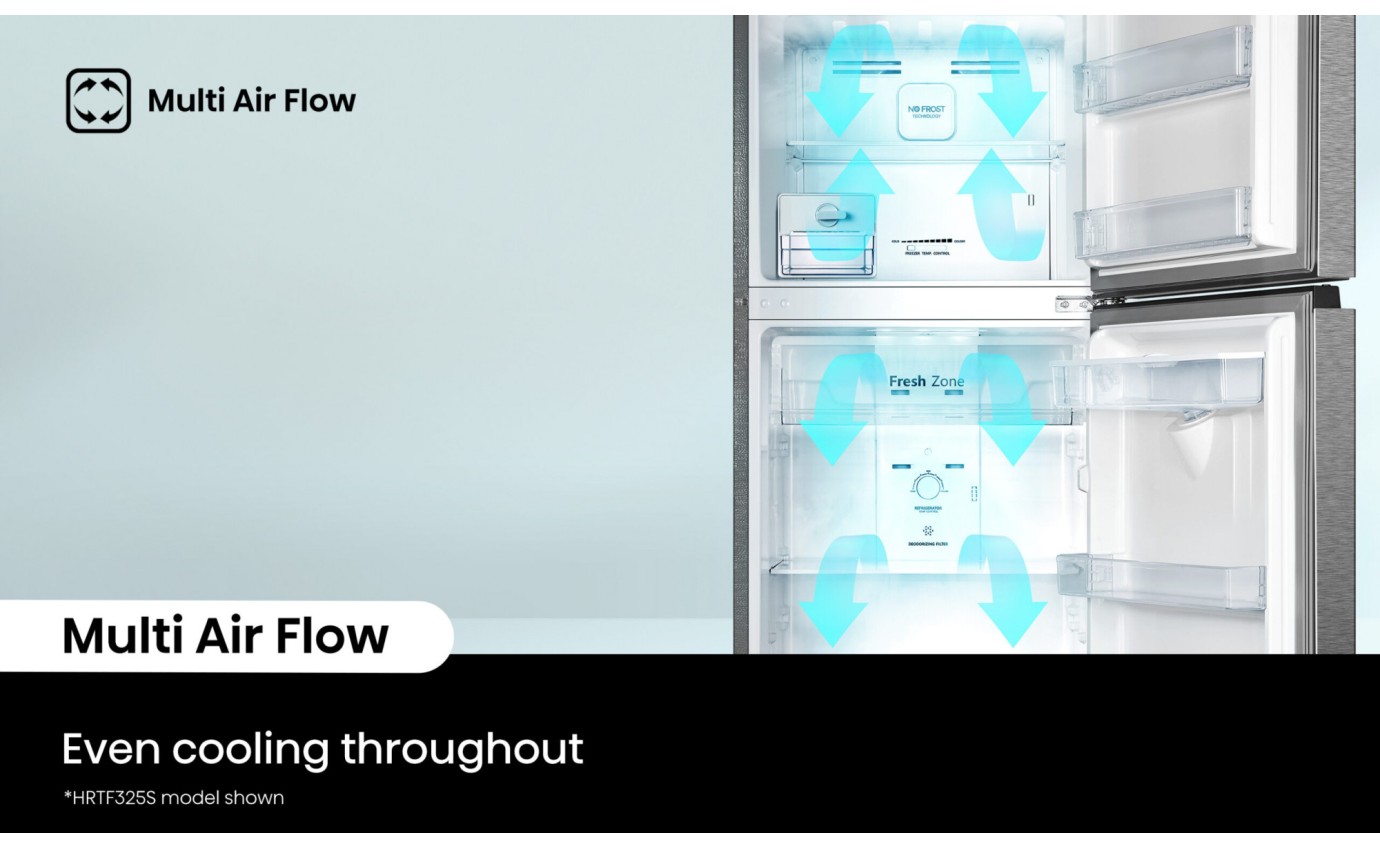 Hisense 326L Top Mount Fridge (Silver) HRTF325S