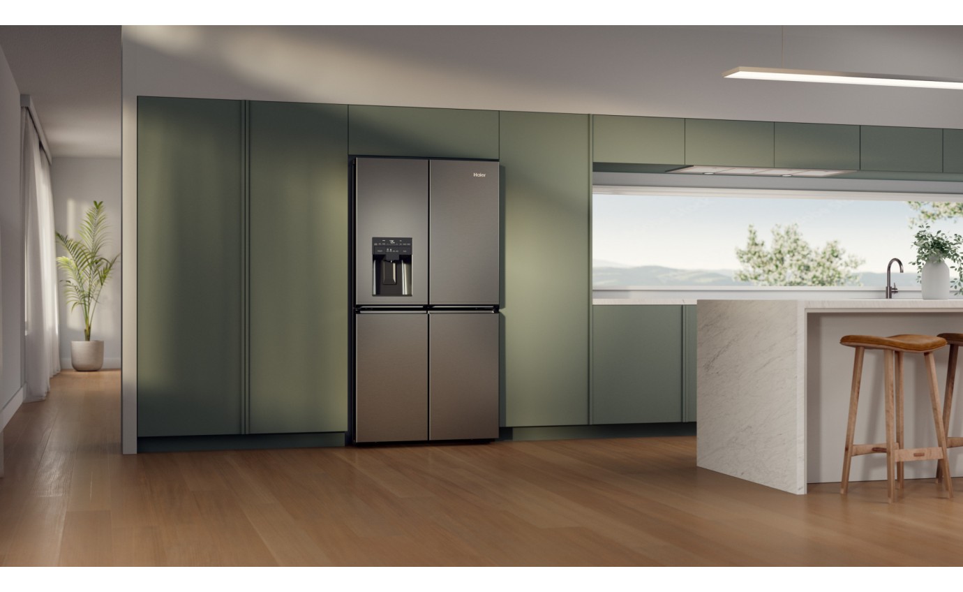 Haier 601L 600 Series Quad Door Refrigerator Freezer (Satina) HRF680YZS