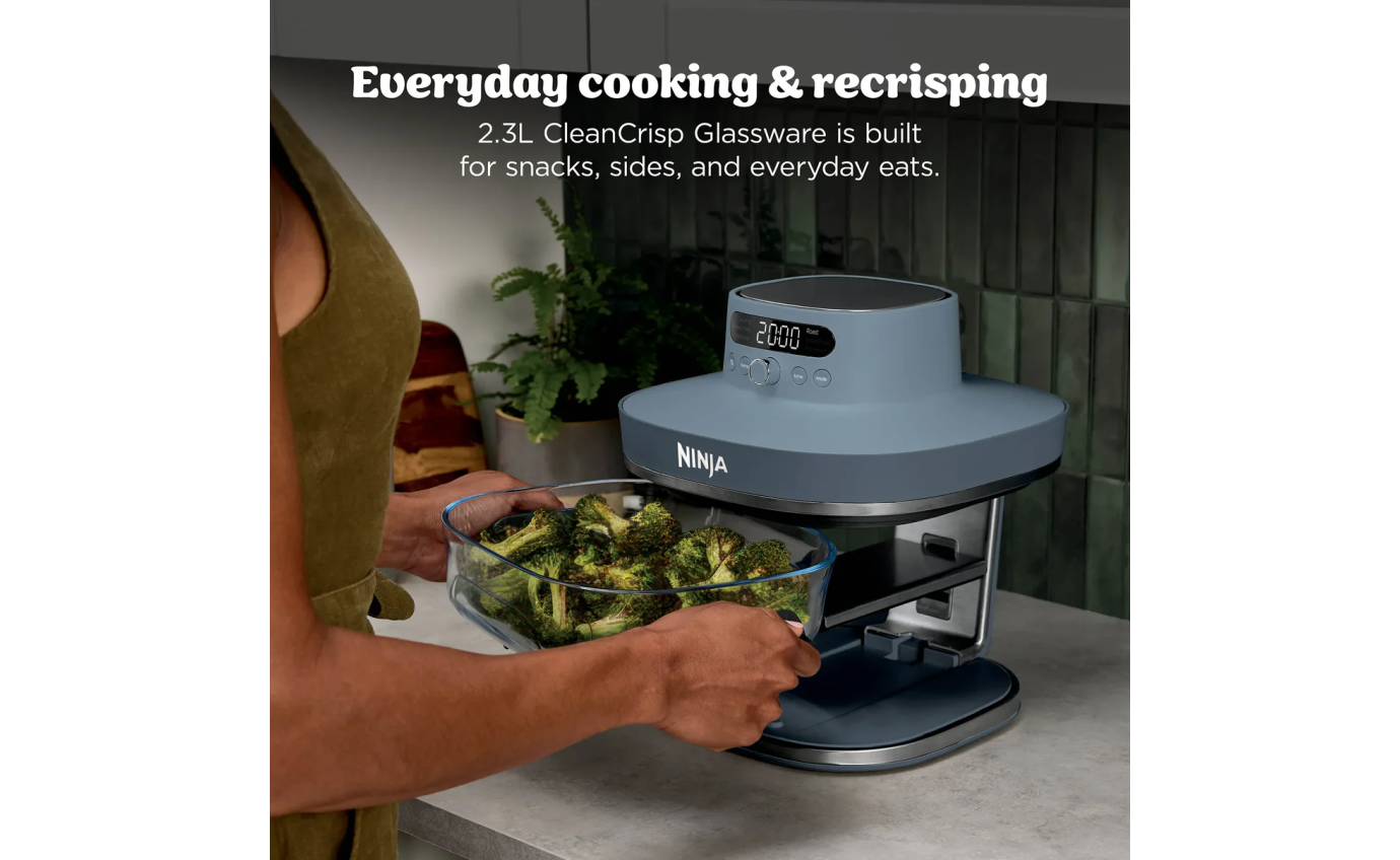 Ninja Crispi Pro&trade; 6-in-1 Countertop Glass Air Fryer 5.7L (Cyberspace) AS101BLANZ