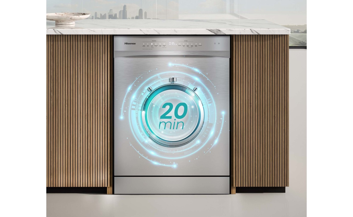Hisense 60cm Freestanding Dishwasher (Stainless Steel) HSAA16FS