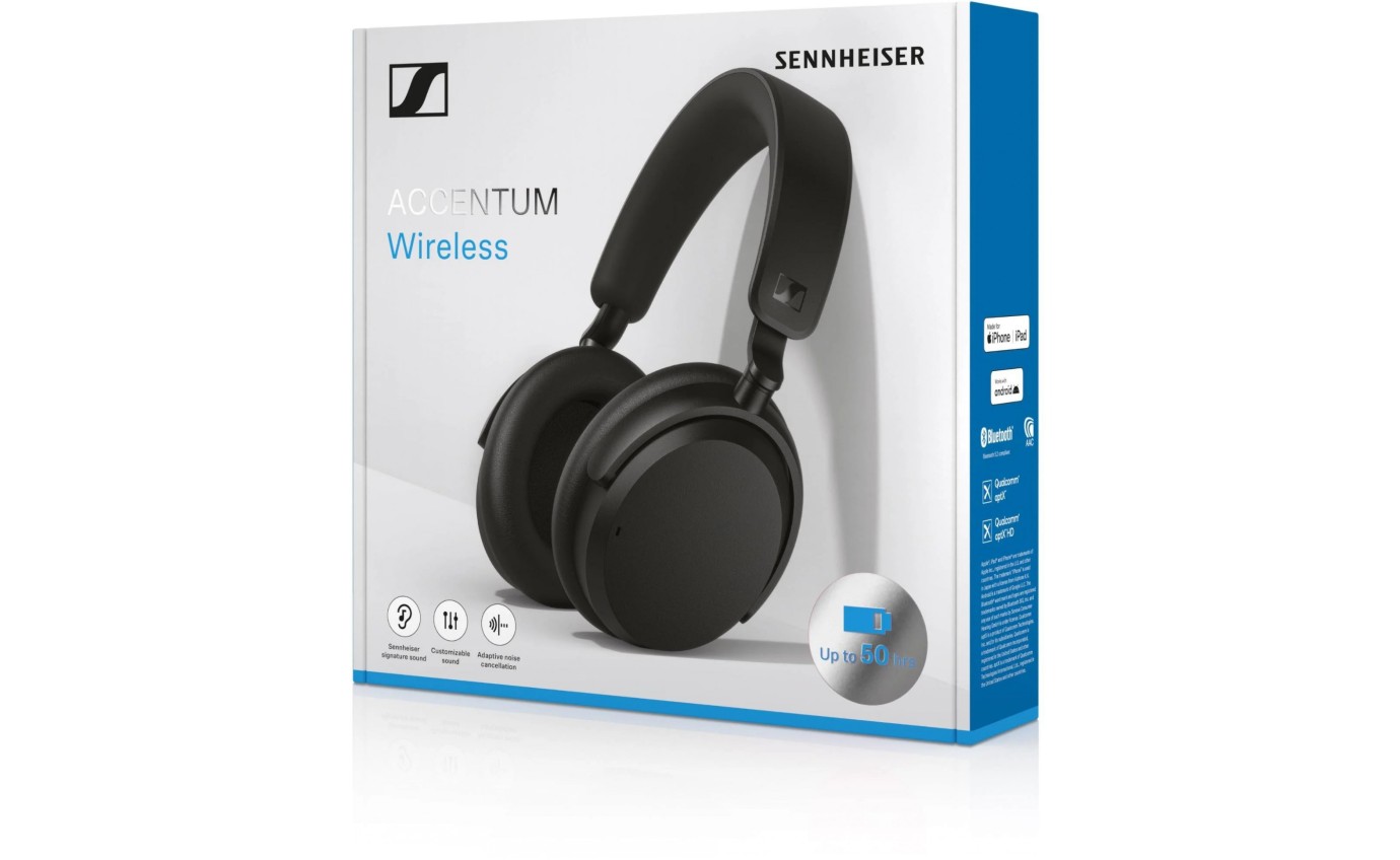Sennheiser Accentum Wireless Noise Cancelling Over-Ear Headphones (Black) 11901351339
