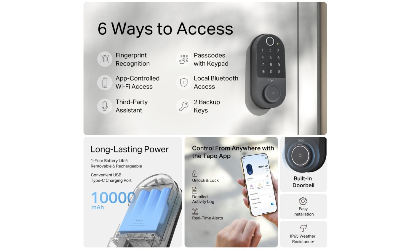 Tapo Smart Wi-Fi Door Lock TAPODL110