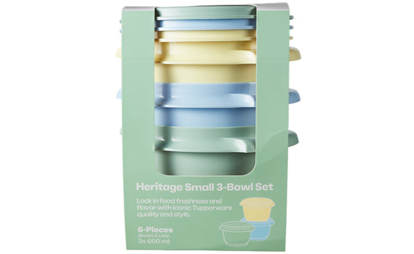 Tupperware Heritage Small Bowl Set of 3 600ml TUPP0021