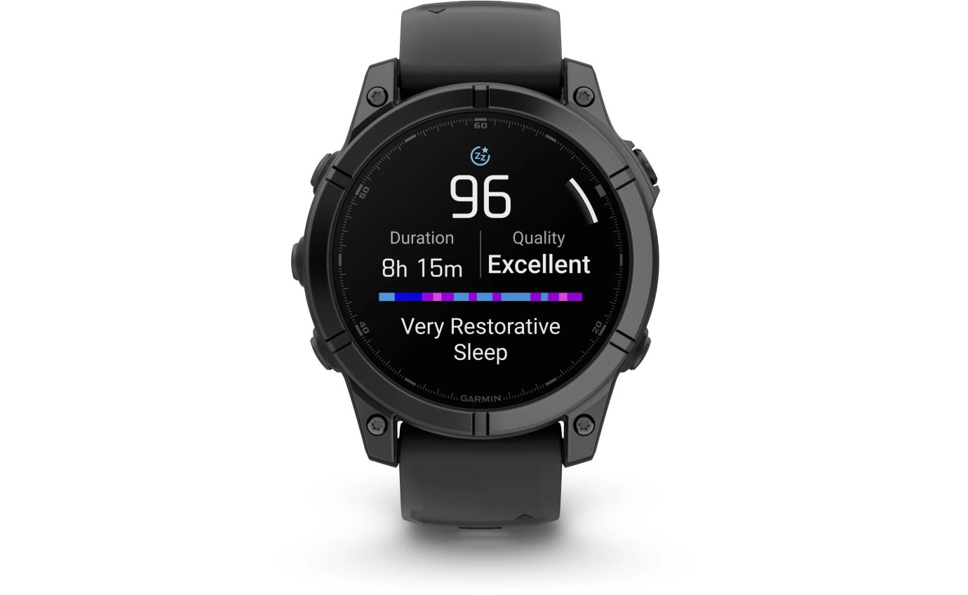 Garmin fenix&reg; E 47mm AMOLED (Slate Grey Steel with Black Silicone Band) 0100302501