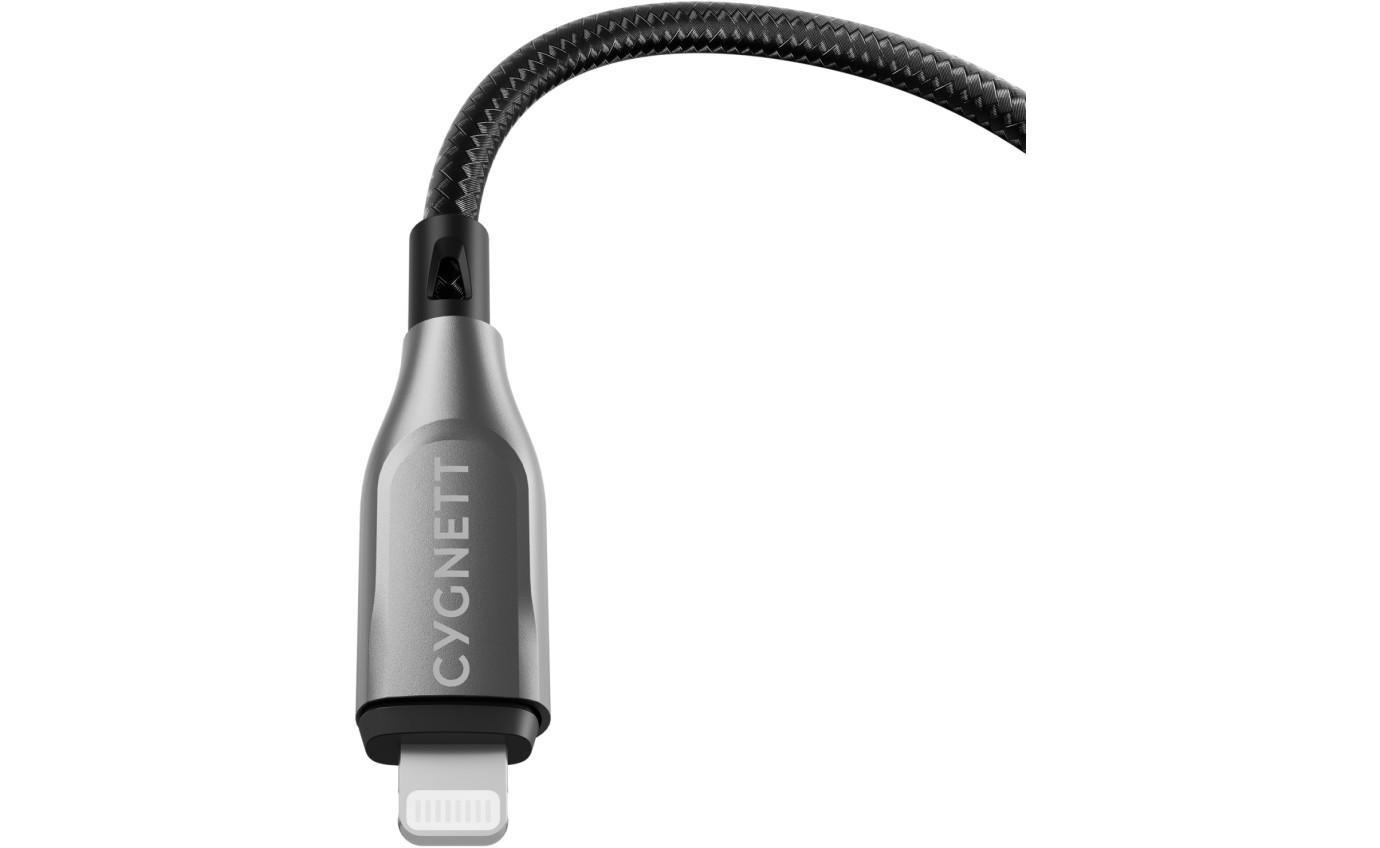 Cygnett Armoured Lightning to USB-C Cable 2m (Black) 11901316113