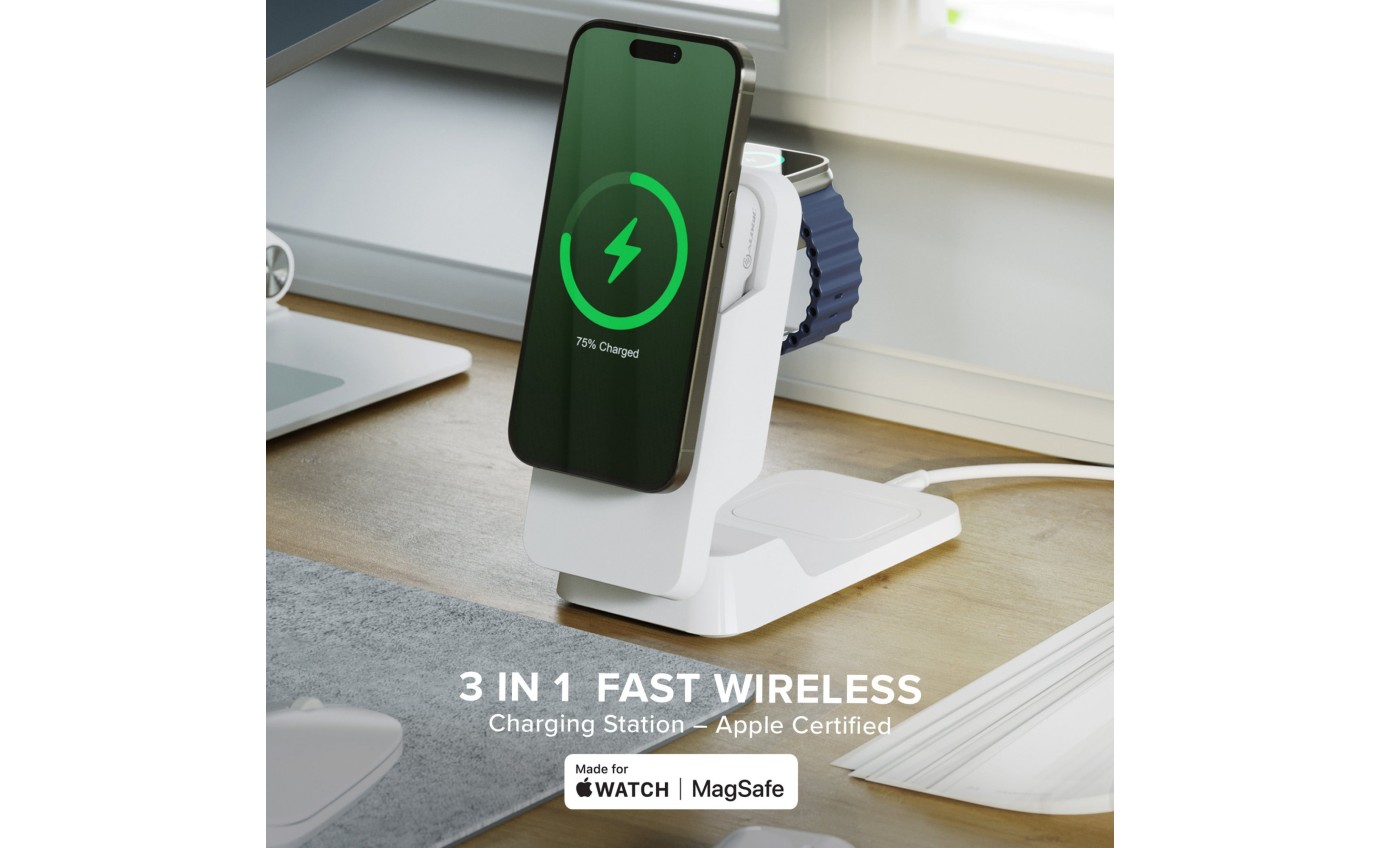 Alogic Matrix Ultimate 3-in-1 Wireless Charger with MagSafe Power Bank MFPB5KMG