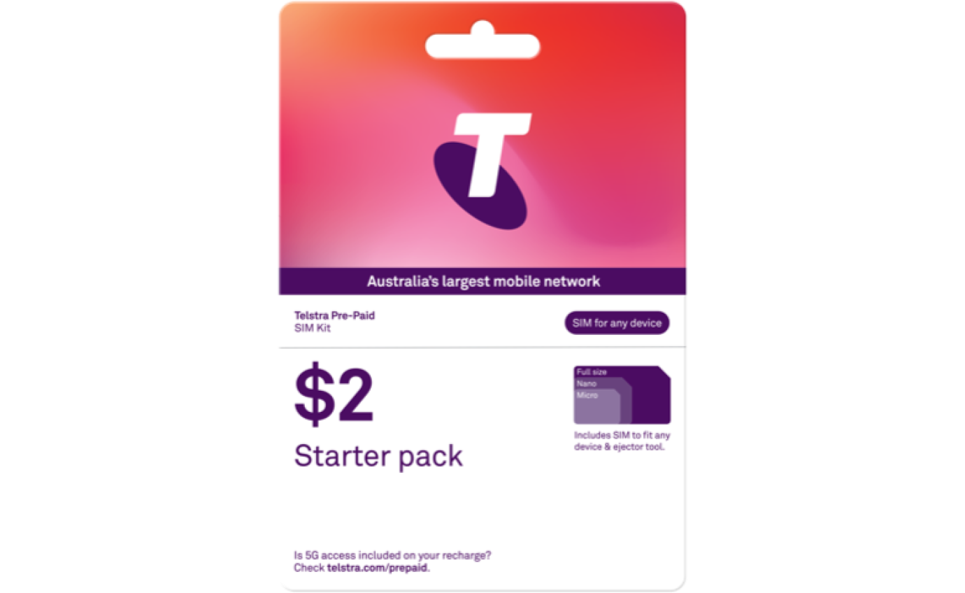 Telstra Prepaid Physical SIM Starter Kit $2 839