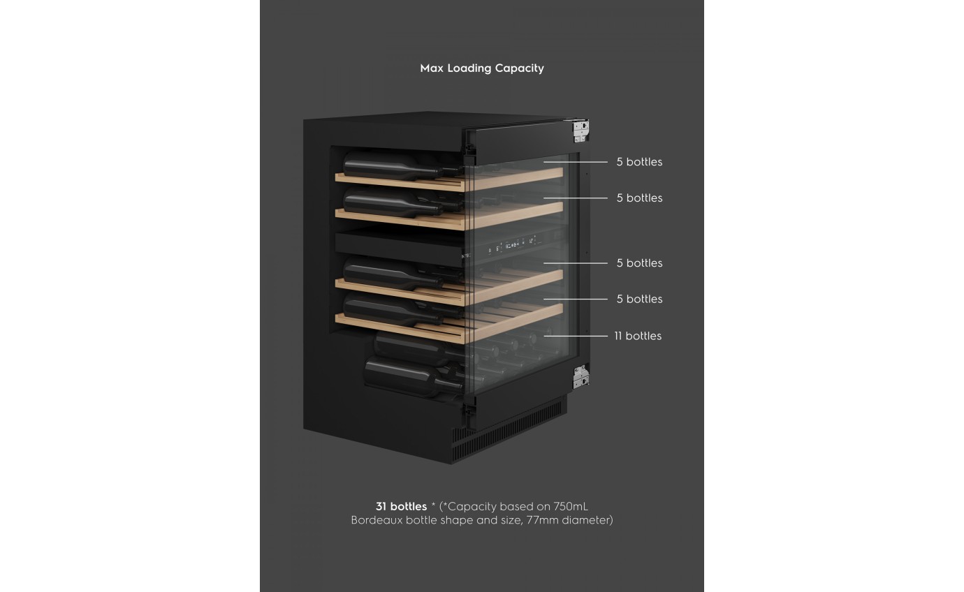 Vintec 31 Bottle Integrated Dual Zone Wine Cabinet VWD820SAPX