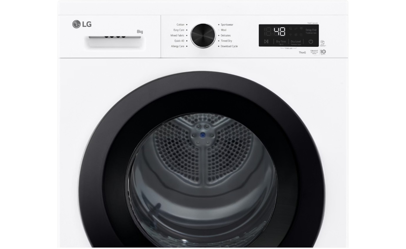 LG 8kg Series 1 Heat Pump Dryer (White) DVH108WP