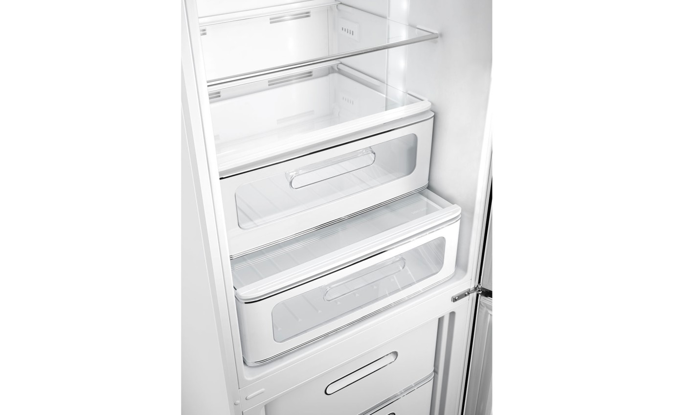 Smeg 331L 50s Style Retro Bottom Mount Fridge (White) FAB32RWH5AU