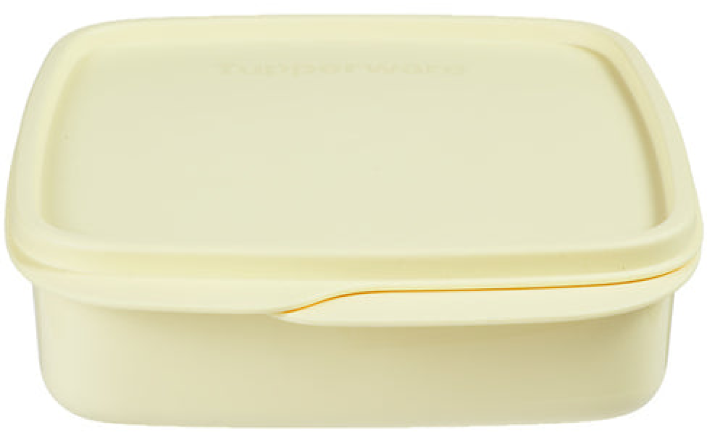 Tupperware Divided Square Lunch Box 550ml (Yellow) TUPP0026