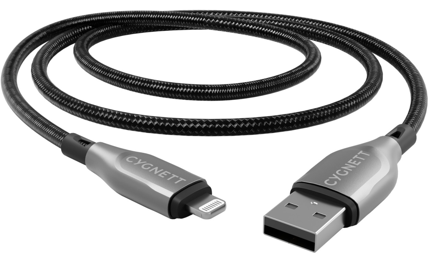 Cygnett Armoured Lightning to USB-A Cable 2m (Black) 11901316105
