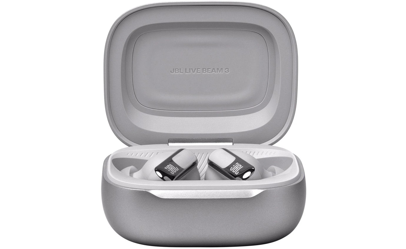 JBL Live Beam 3 TWS Noise Cancelling In-Ear Headphones (Silver) JBLLIVEBEAM3SIL
