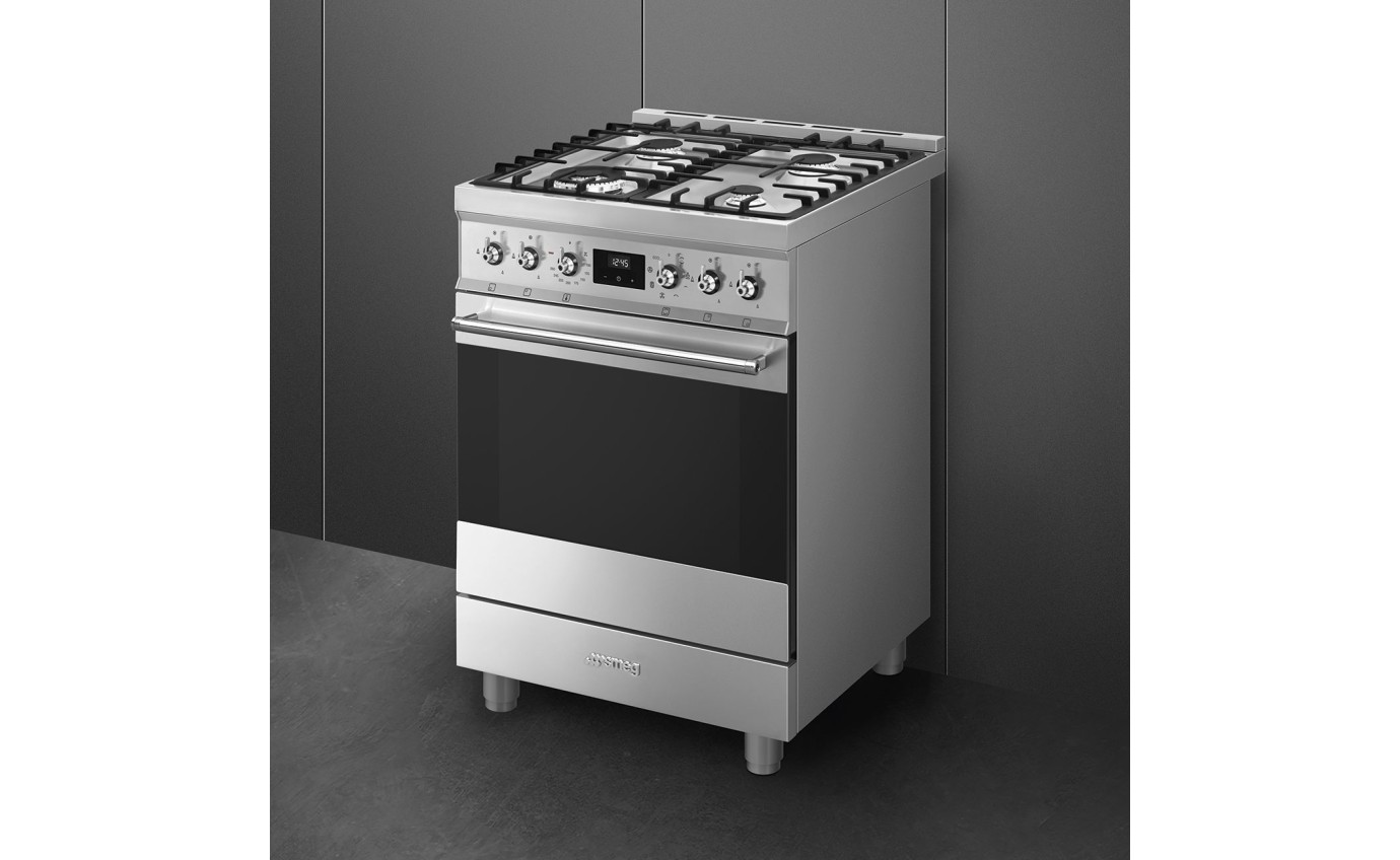 Smeg 60cm Gas/Electric Upright Cooker CS6GMXA2