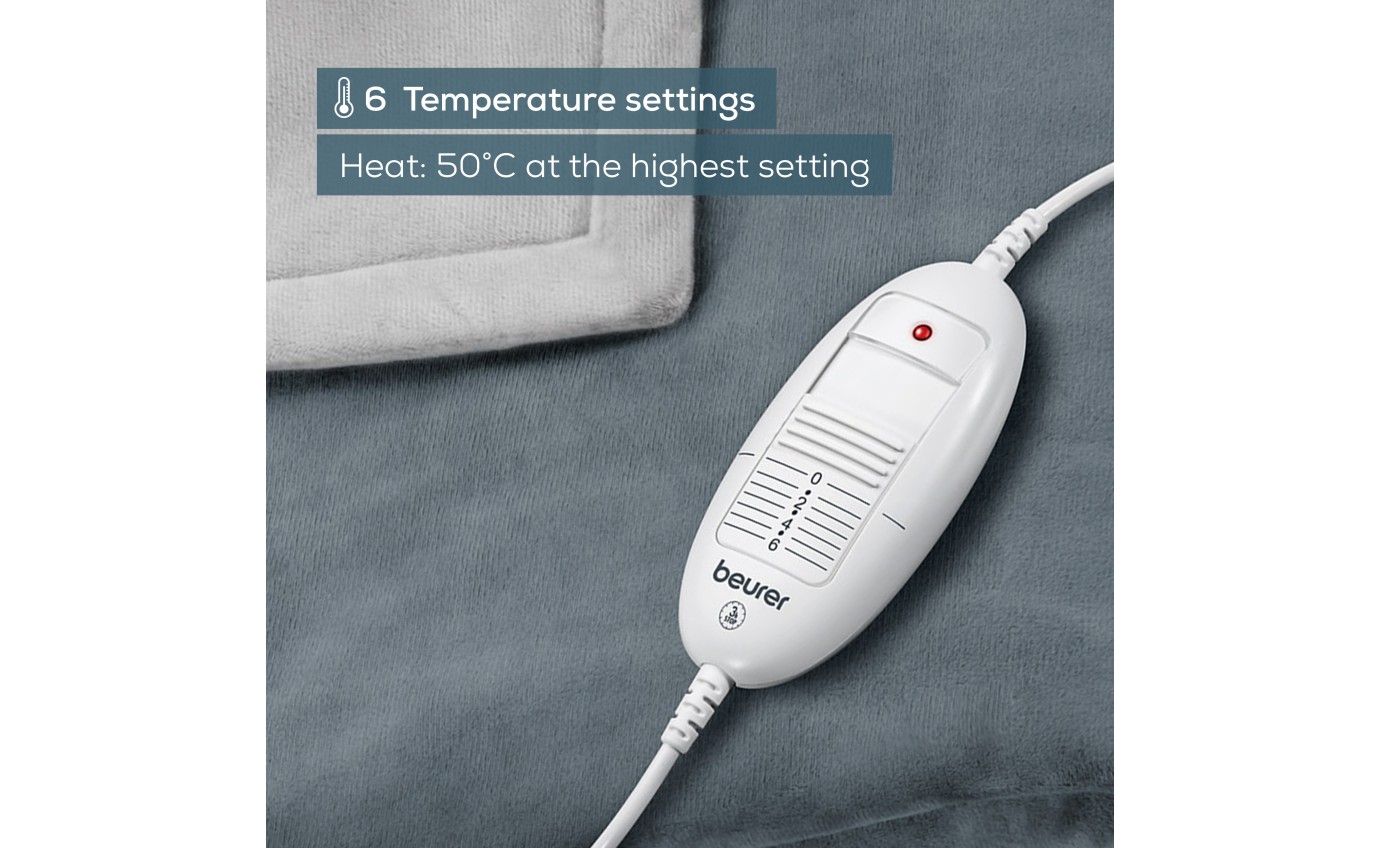 Beurer Super Cosy Heated Throw (Dark Grey) HD75DG