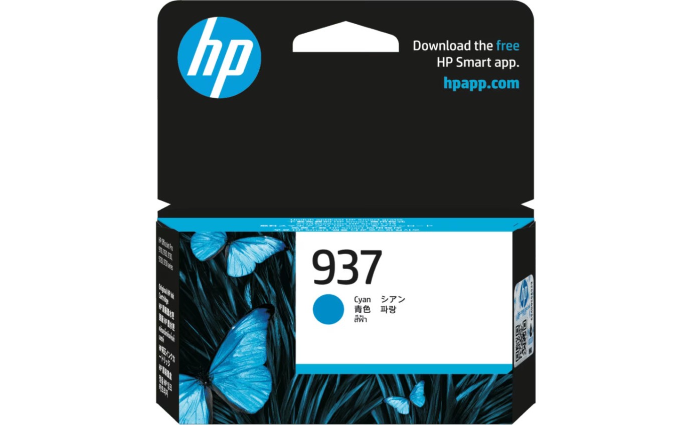 HP 937 Cyan Original Ink Cartridge 4S6W2NA
