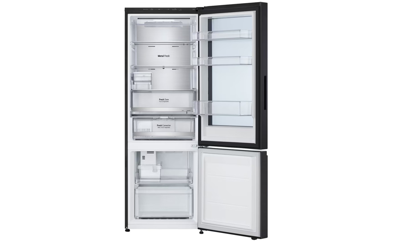 LG 340L Instaview Bottom Mount Fridge (Matte Black) GBV300MBL