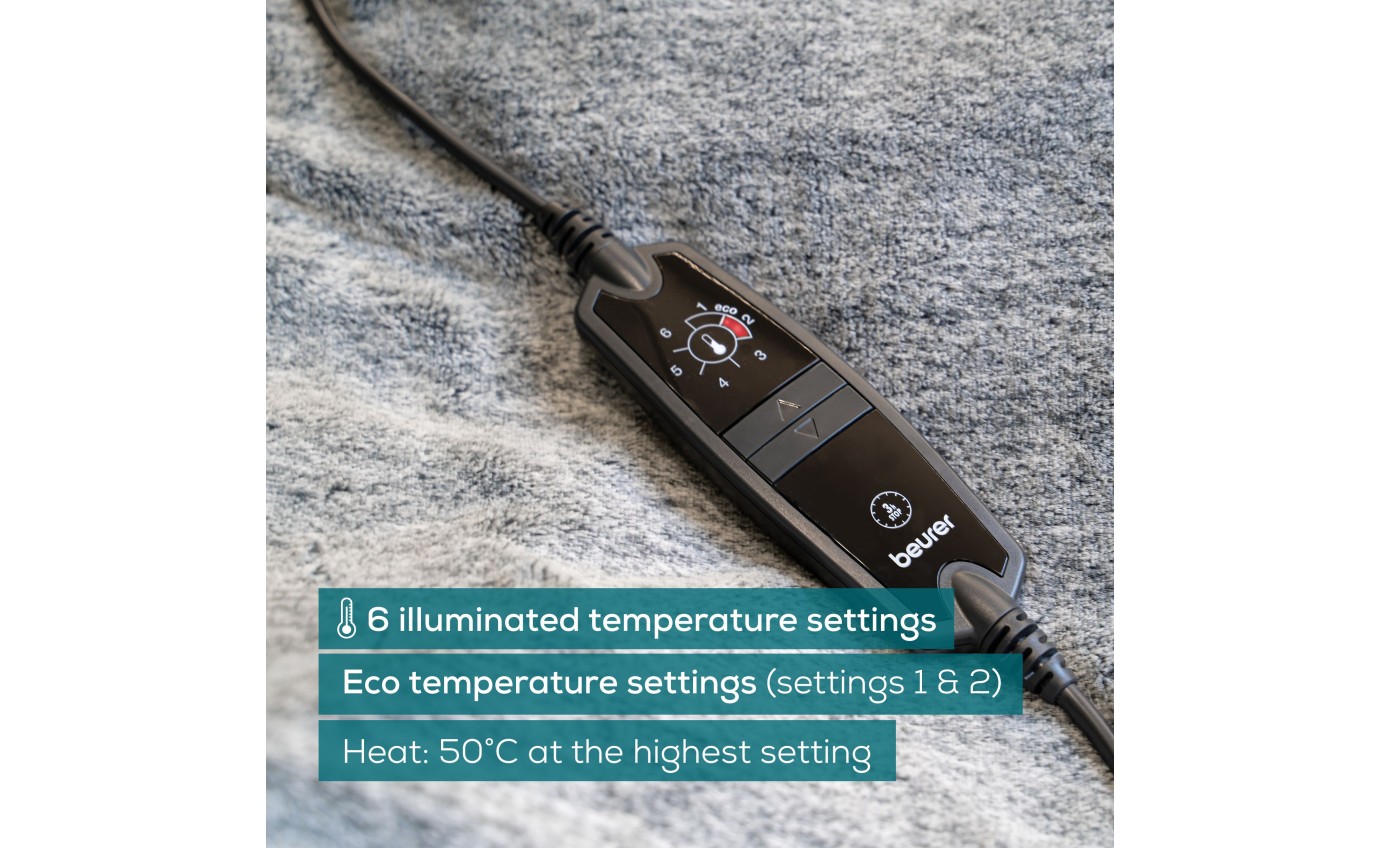 Beurer Super Cosy Heated Throw (Charcoal Grey) HD75NGP