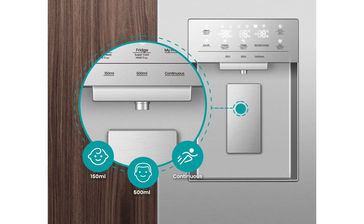 Hisense 483L PureFlat Slim French Door Fridge (Silver) HRCD483TSW