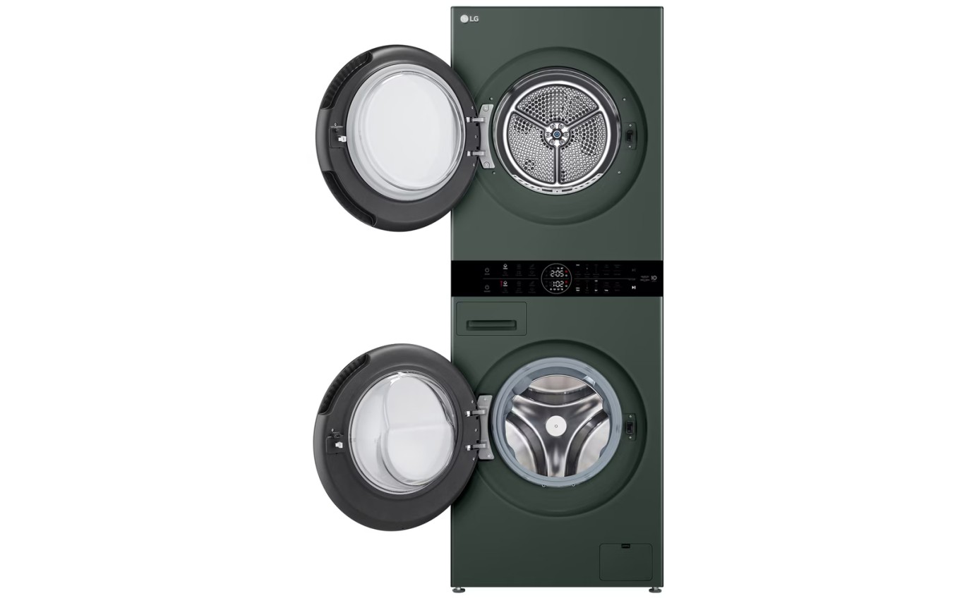 LG 12/10kg WashTower&trade; Stacked Washer Dryer (Forest Green) WWT1210FGX
