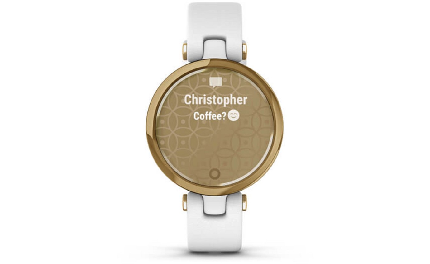 Garmin Lily™ Classic Smartwatch (Light Gold/White) 01002384A3