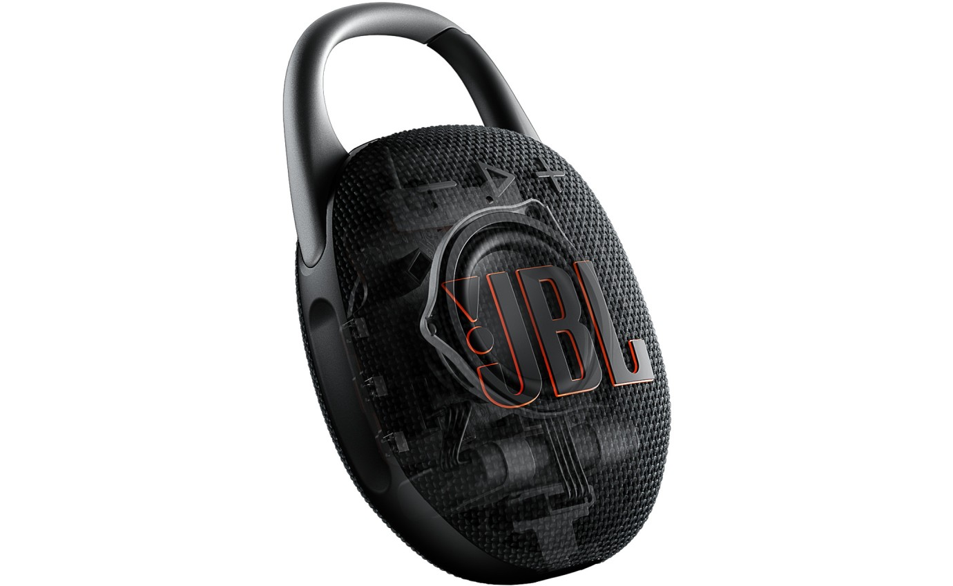 JBL Clip 5 Ultra Portable Waterproof Speaker (Black & Orange) JBLCLIP5BLKO