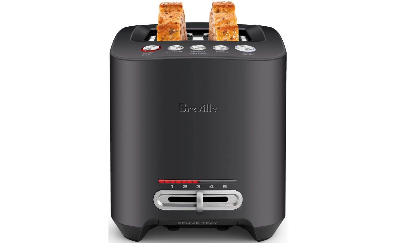Breville The Smart 2 Slice Toaster (Black Truffle) BTA825BTR