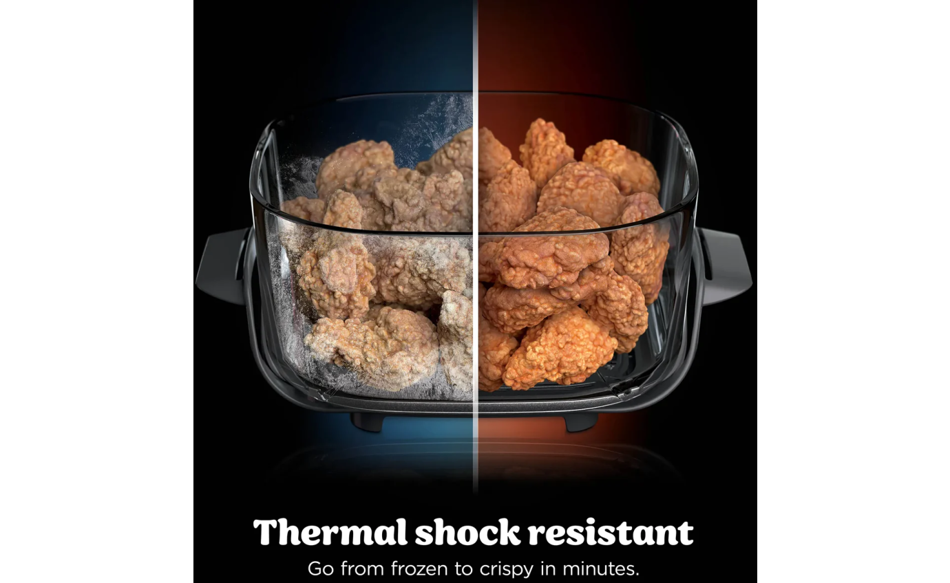 Ninja Crispi Pro&trade; 6-in-1 Countertop Glass Air Fryer 5.7L (Cyberspace) AS101BLANZ