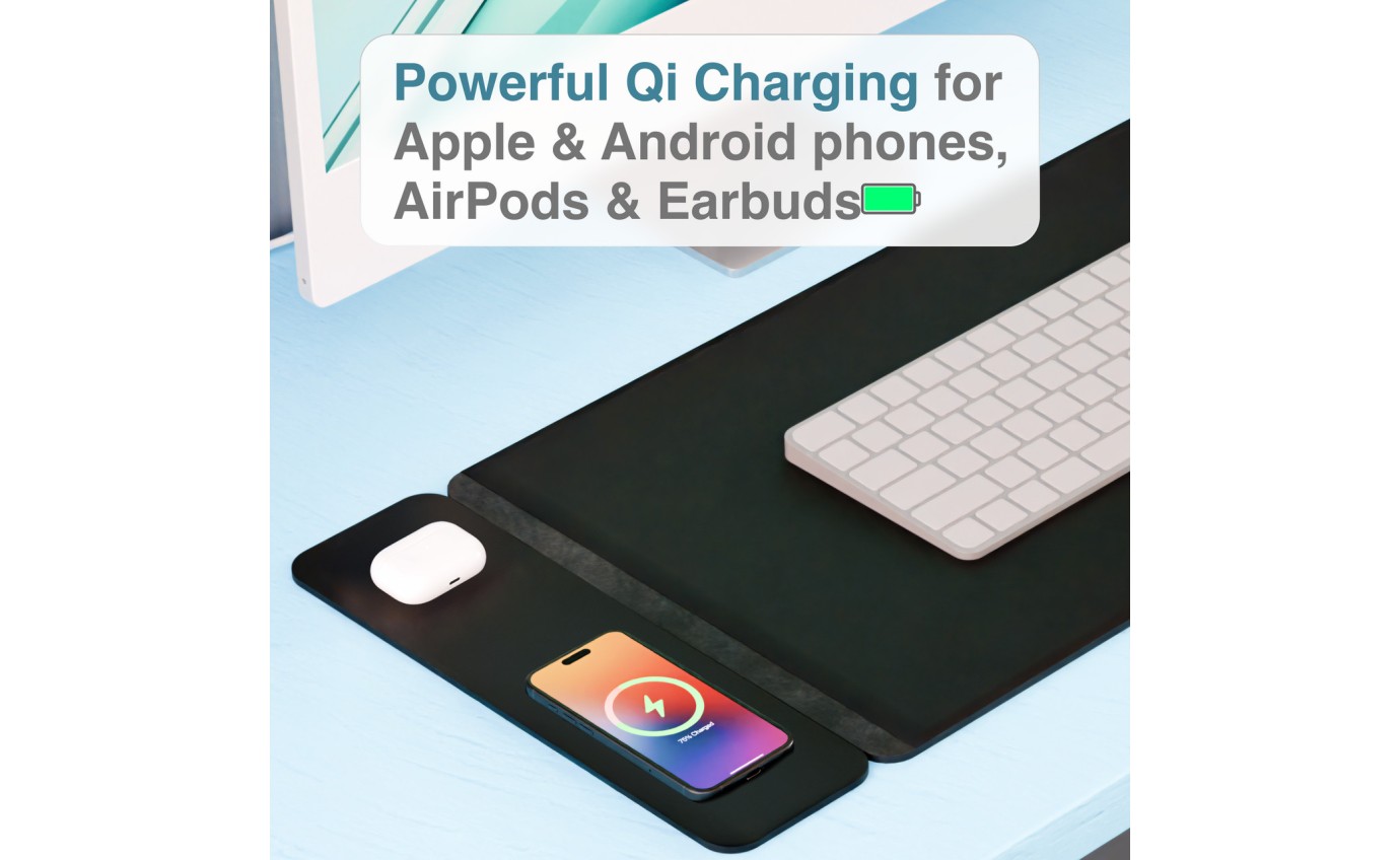 Laser Wireless Charging Desk Mat WCMATB792