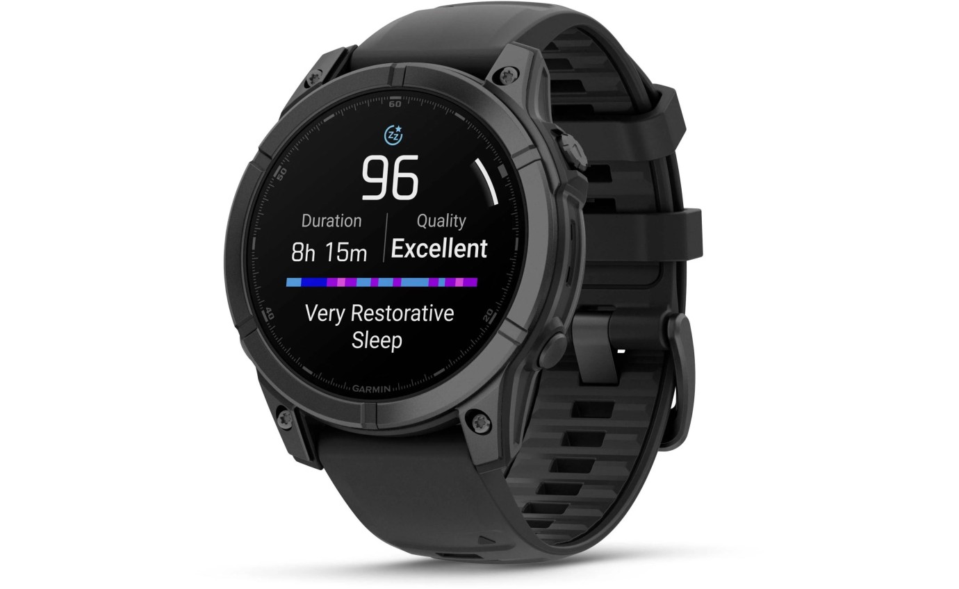Garmin fenix&reg; E 47mm AMOLED (Slate Grey Steel with Black Silicone Band) 0100302501