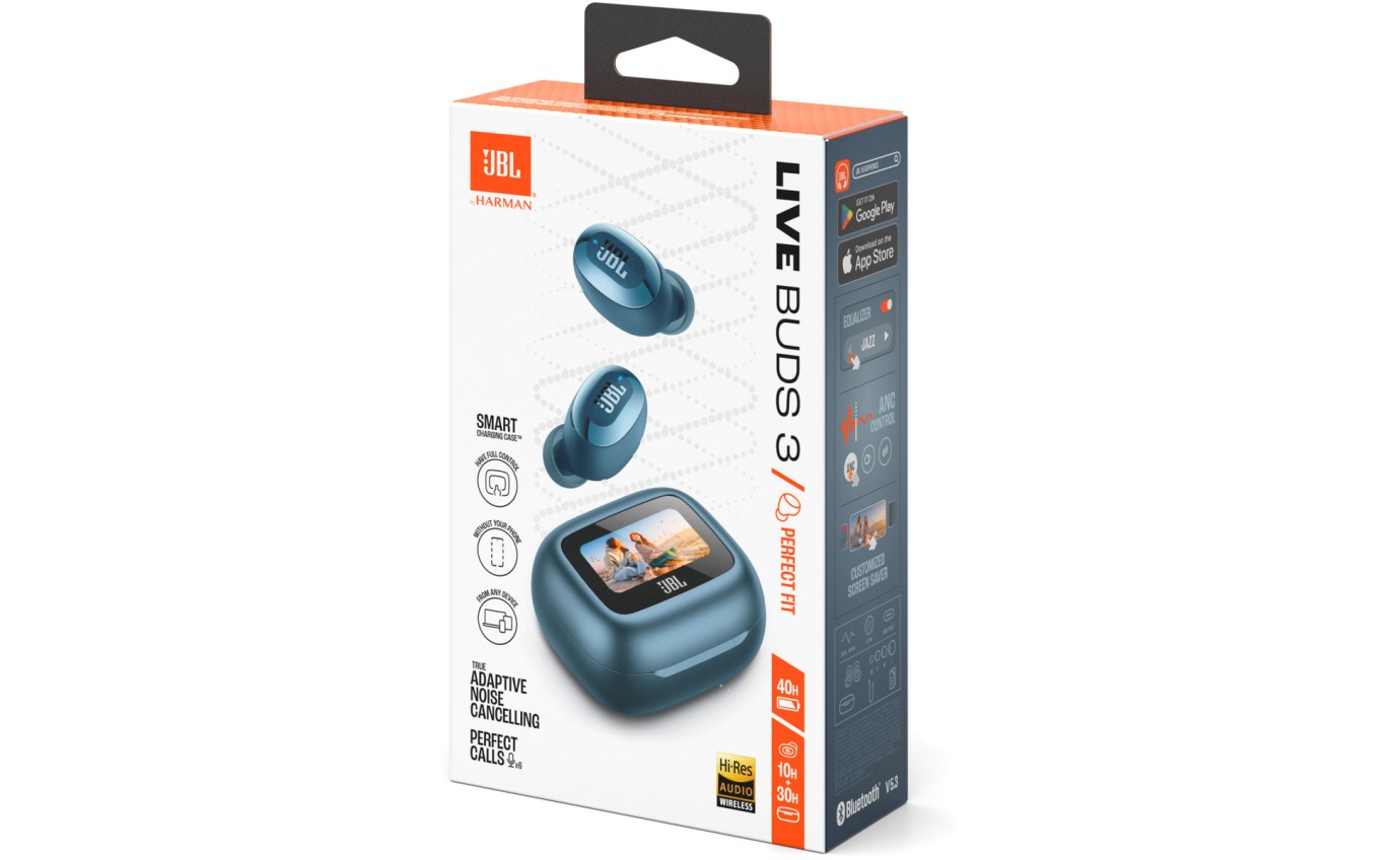 JBL Live Buds 3 TWS Noise Cancelling In-Ear Headphones (Blue) JBLLIVEBUDS3BLU